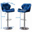 Tabouret de bar en velours à hauteur réglable et pivotant, ensemble de 2-253356964