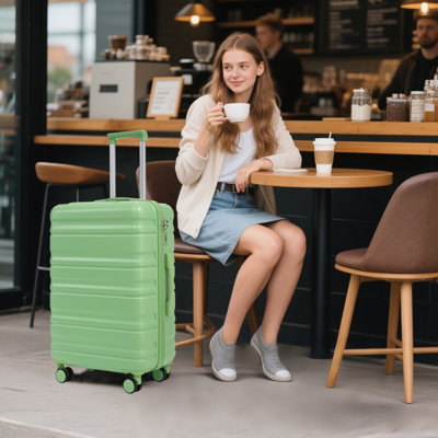 HIFINE TOURIST 20"/24"/28" 3 pcs/set in ABS Spinner Wheel Luggage, Carry on Suitcase, Matching Color, Combination Lock
