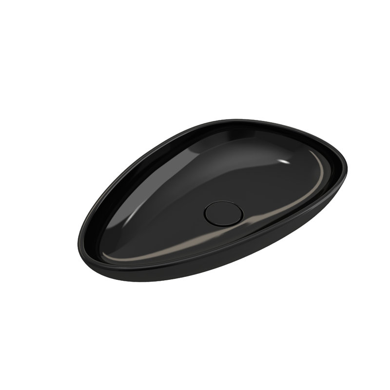 Etna 22.8'' L Bathroom Sink, Black
