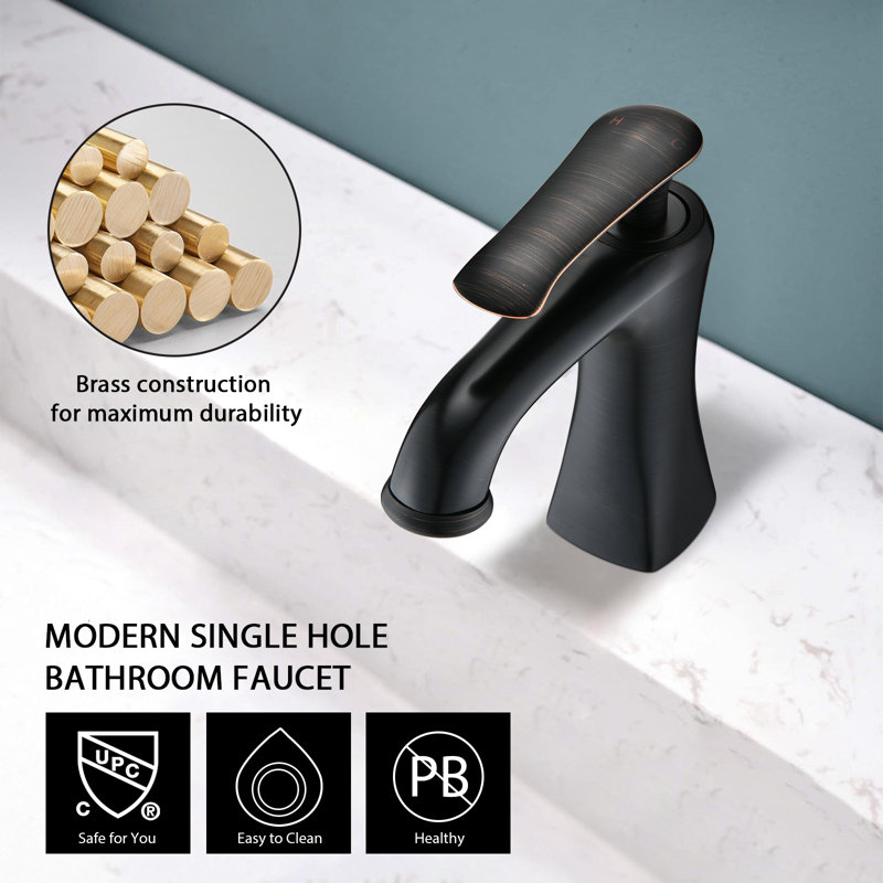 Robinet de salle de bain à un trou, Oil Rubbed Bronze