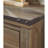 Zoey Wide Dresser, 6 Wide Storage Drawers, Rustic Brown Plank Details