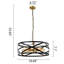 Lustre géométrique à 5 lumières avec détails en fer forgé Khortny
