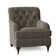 Fauteuil à coussin en duvet capitonné Devan