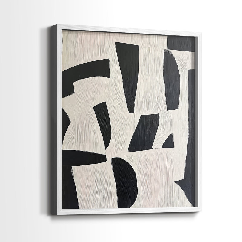 "ABSTRACT Series DCII" par J Paul, Blanc / Blanc, H 29 po x l 23 po