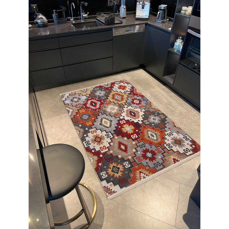 Tapis intérieur / extérieur Saraji, Rectangle 5 pi x 6 pi 6 po