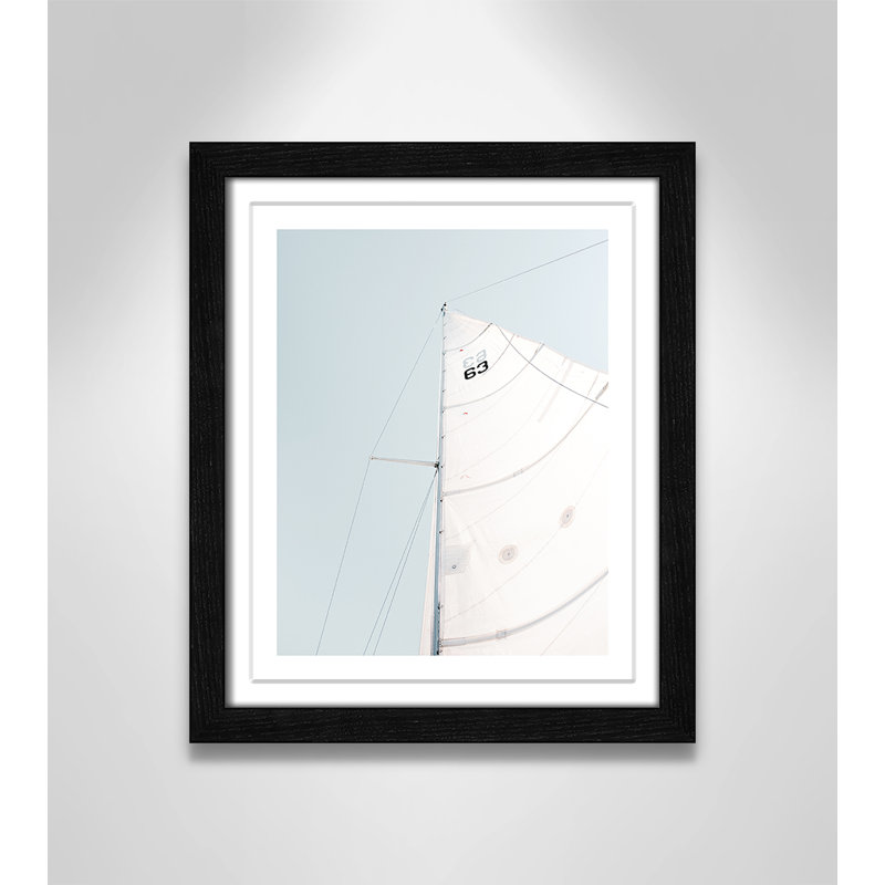Arnell voilier - reproduction de photo sur papier encadrée, H 15 po x l 13 po x P 0,75 po, Cadre noir