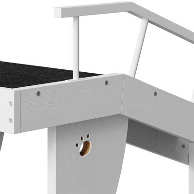 Rampe pour chien pour lit, grande rampe pour chien en bois avec surface antidérapante