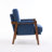 Quinze Mid Century Modern Upholstered Chenille Solid Wood Accent Armchair-156942151