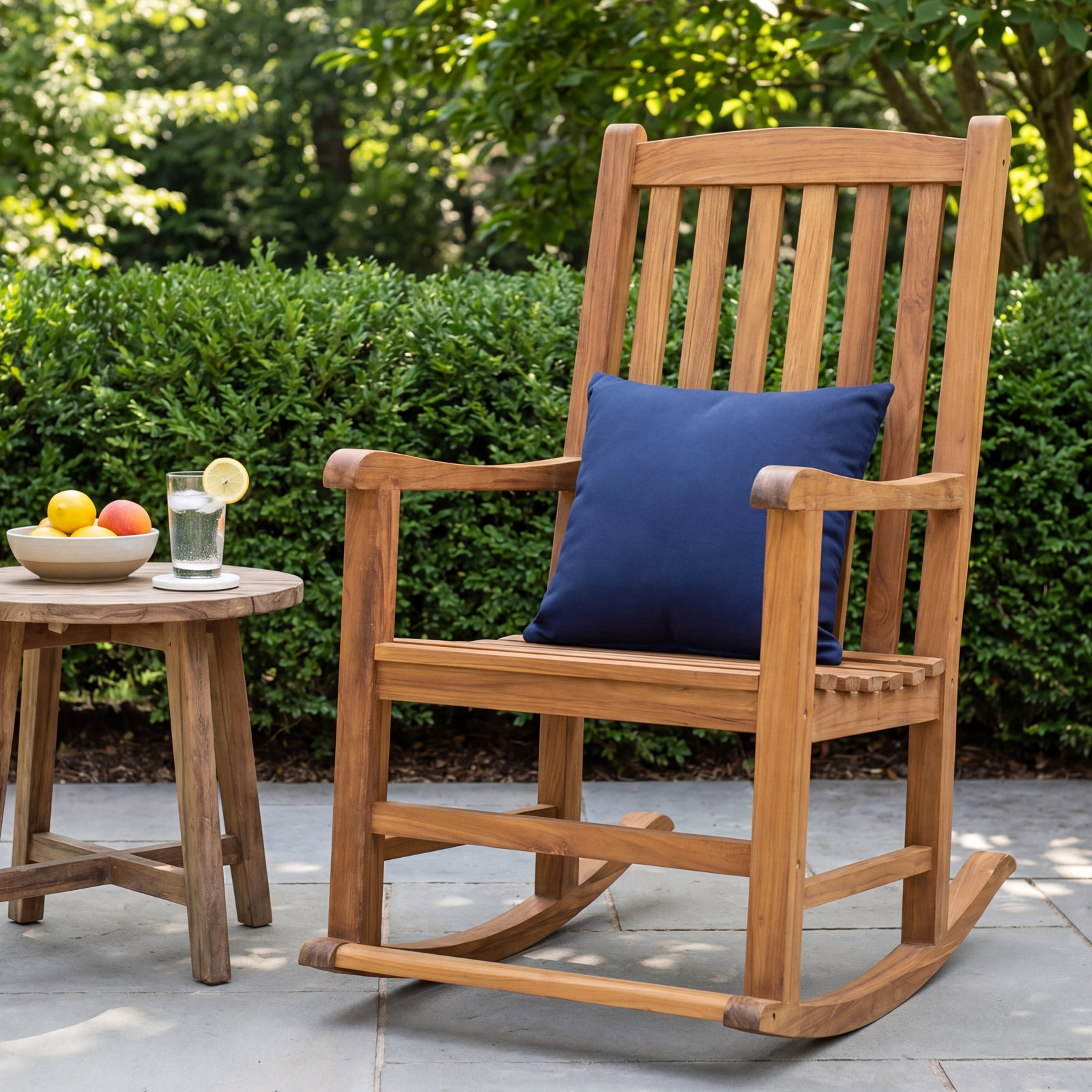 Teak Outdoor Chair with Sunbrella® Cushions