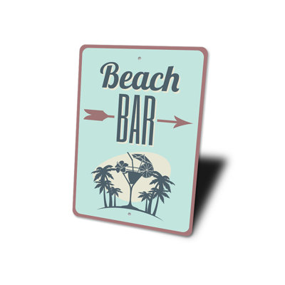Panneau directionnel Beach Bar