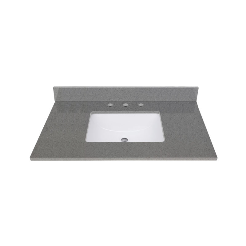Lotte 37'' W Single Vanity Top, Contrail Matte