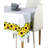 Ruibo Sunflower Garland Border Rectangle Stain-Resistant Polyester Floral Tablecloth-1711426849