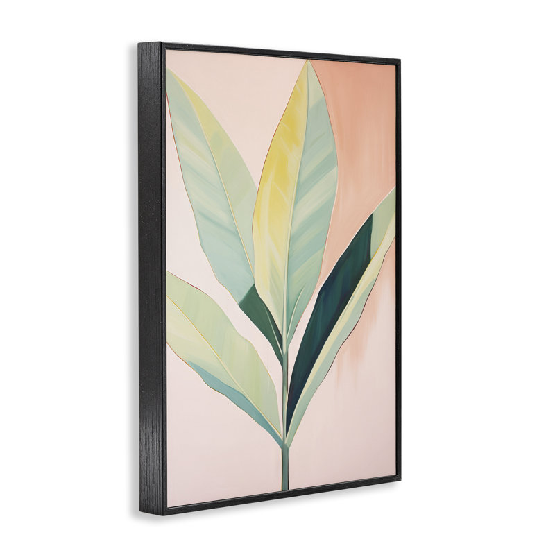 Giclée encadrée de palmiers tropicaux, H 18 po x l 12 po, Giclée encadrée noir minuit