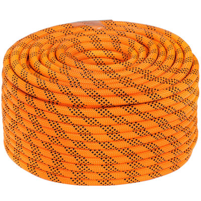7/16 Inch Double Braid Polyester Rope 200 Feet Nylon Pulling Rope 880LB High Force Polyester Load Sailing Rope for Arborist Gardening Marine (7/16 Inch-200Feet)
