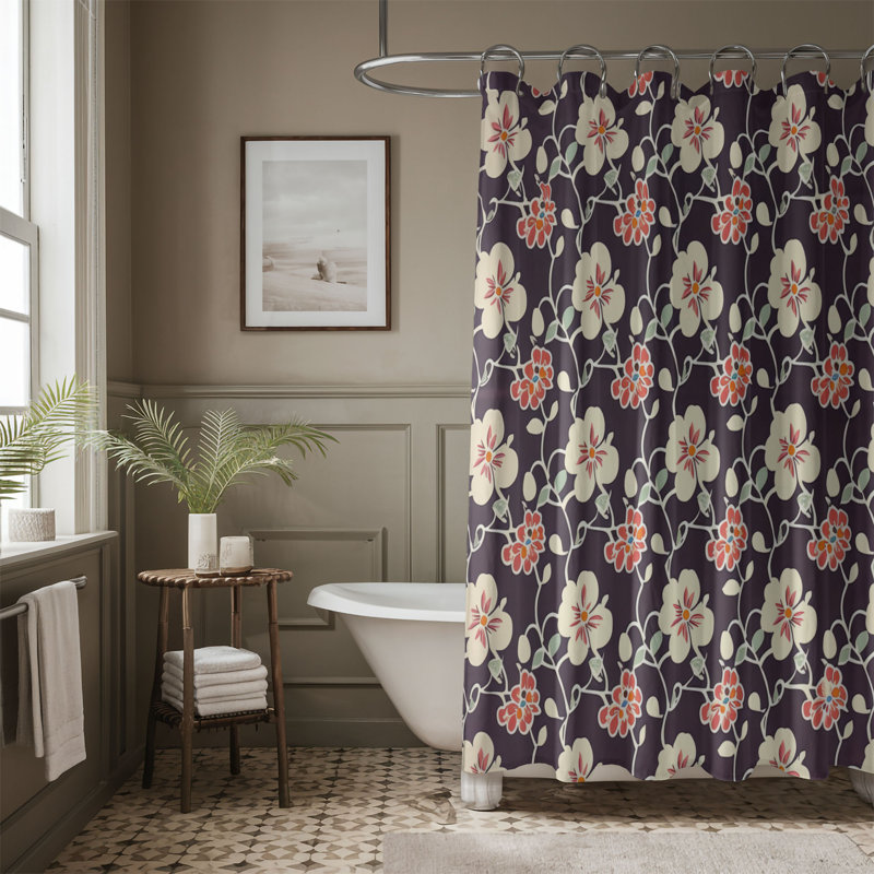 Rideau de douche standard 1 pièce Dylynnn, H 74 po x l 71 po