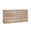 Commode en bois manufacturé à 6 tiroirs l 60,71 po Holtzlander -77379526