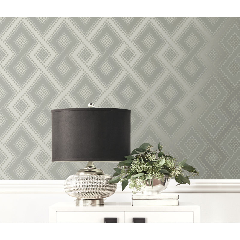 Gering 10.05m x 53cm Wallpaper Roll, Grey