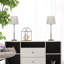 Lampe de chevet 23,8 po argent