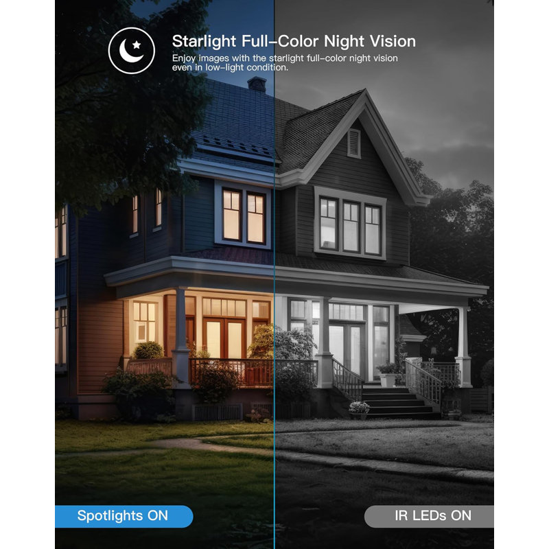 ARENTI 4MP Security Camera Outdoor Wired With Spotlight/Siren Alarm, Colour Night Vision, Motion/AI Human Detection, IP65, 2.4Ghz Only