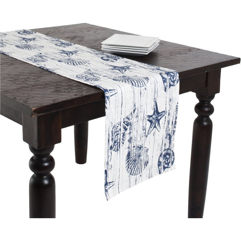 Aeroome Geometric 100% Cotton Table Runner, 72" L x 14" W