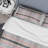 Silver Checked Tartan Polyester Striped Duvet Cover-590120606