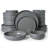 Milkyway Series 24 Pieces Dinnerware Set, Dark Gray-2128509771
