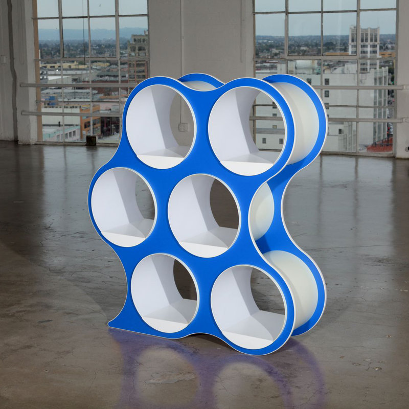 BOLLA POP Geometric Bookcase, 6 Shelves, Arctic Blue