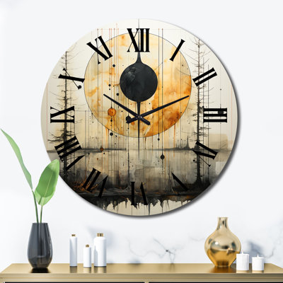 Horloge murale en métal pleine lune Révélations
