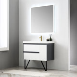Courtnie 35.88'' Single Bathroom Vanity with Acrylic Top