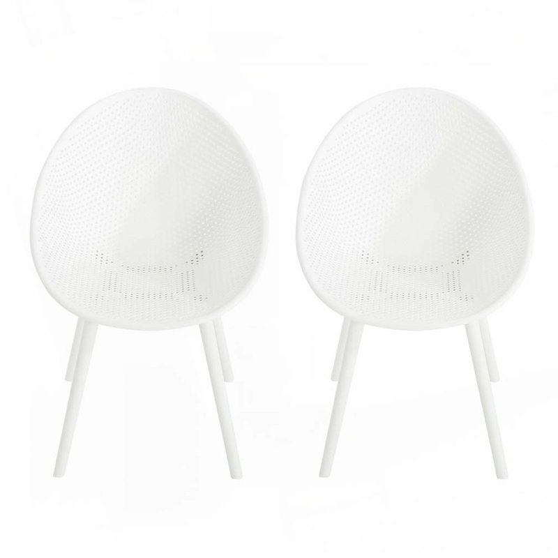 Outdoor Papasan Chair, Blanc