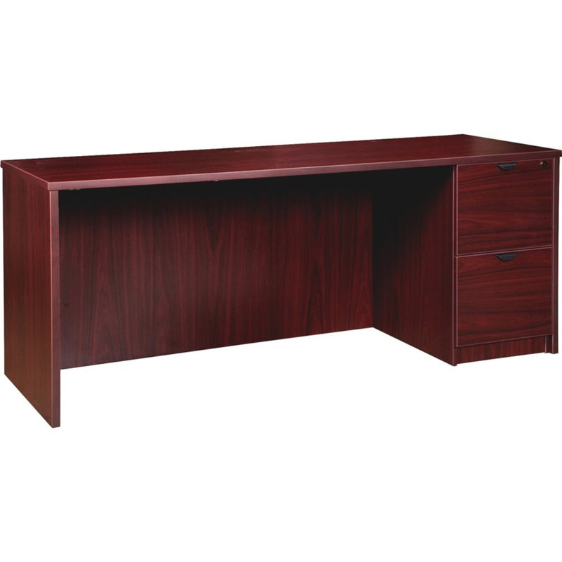 Bureau de direction en L Paizlea, H 29 po x l 72 po x P 24 po, Rouge, Retour à droite