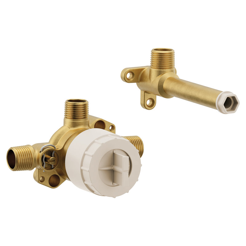 Single Handle Wall Mount Tub Filler High Flow Tub Faucet Rough-In Valve With CC/ICS Connections