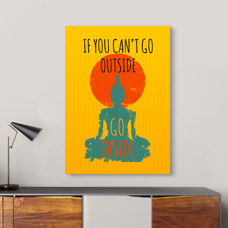 Go Inside 1 Piece Wrapped Canvas Wall Art, 120cm H x 90cm W x 4cm D