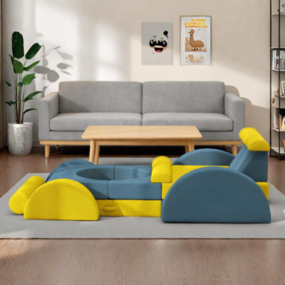 Ensemble 14 pièces de blocs d'escalade en mousse pour tout-petits, ensemble d'activités modulaires douces pour l'intérieur