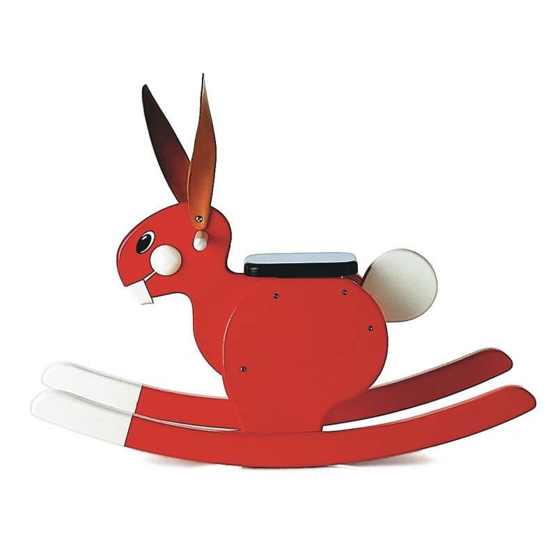 Lapin à bascule rouge