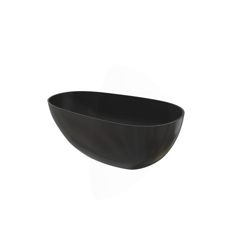 Baignoire profonde 59 "à surface solide de qualité supérieure 59", Noir mat