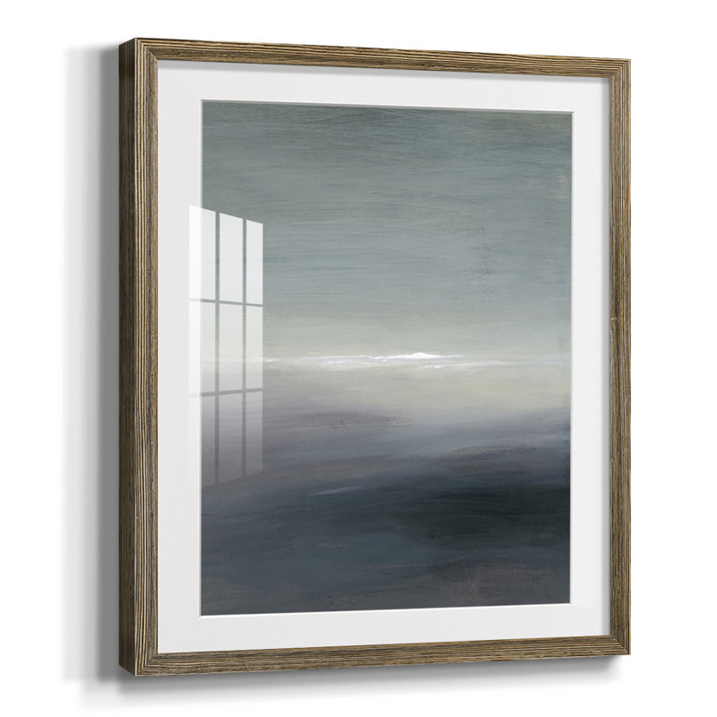 Windy Moor II -Framed Canvas, Walnut Framed Paper, White