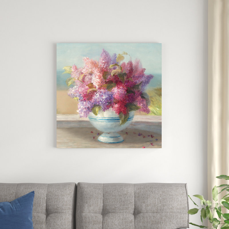 «Seaside Spring Crop II» par Danhui Nai - peinture sur toile tendue, H 30 po x l 30 po