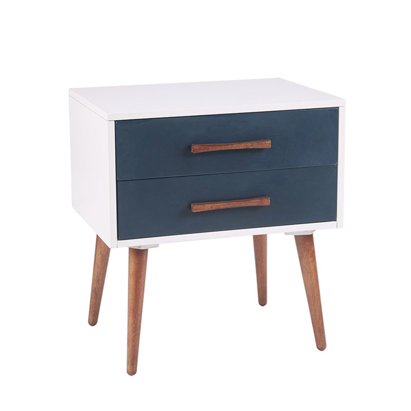 Storage 2 Drawers Nightstand