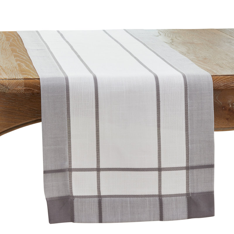 Althoff Striped Table Runner, Gray, 90'' x 16''