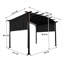 Pergola extérieure de 3,65 m x 2,75 m avec structure en acier - Abri solaire rétractable pour jardins et cours arrière - Construction de gazebo 3,65 m x 2,75 m, auvent pour profiter pleinement de votre jardin