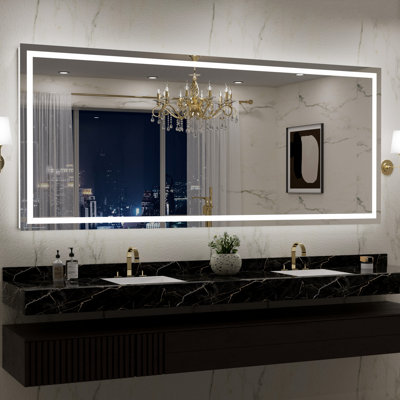 UL Certified Front & Back LED Anti-Fog Tempered Glass Bathroom Vanity Mirror