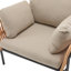 Méridienne polyvalente de 36 po en beige avec une conception spacieuse en fer moderne-1863504823