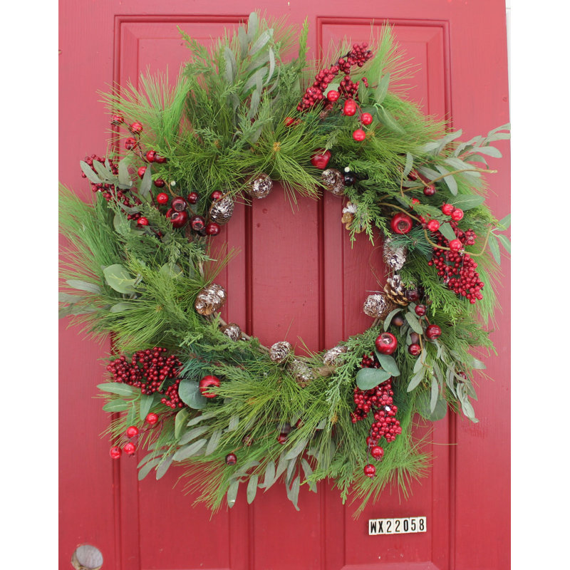 Handcrafted Faux Pinecone 28'' Wreath
