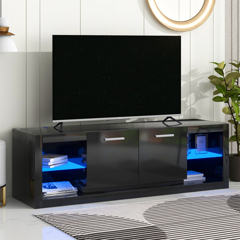 Meuble audio-vidéo Brieuc Mid Centry, Noir