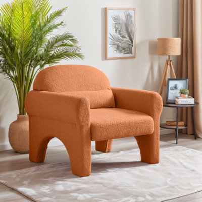 Fauteuil d'appoint à accoudoirs avec coussin lombaire