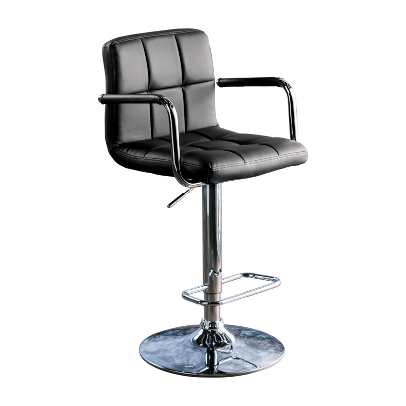Tabouret de bar pivotant à hauteur réglable Aarvin, Noir