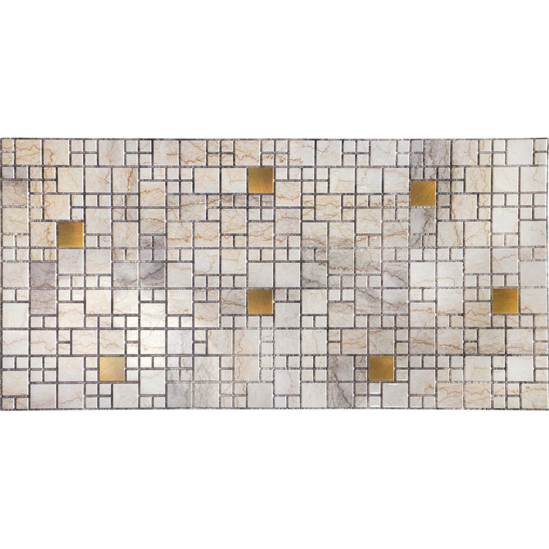 Panneau mural 3D 19 "x 38" en blanc (paquet de 10)