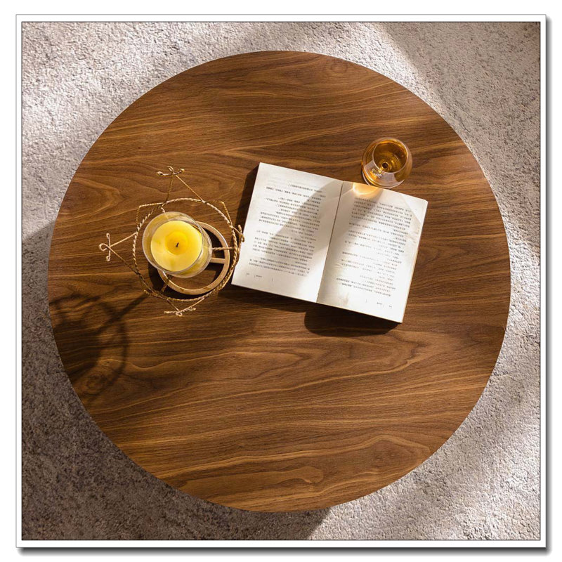 Table basse ronde en bois 30,51 "
