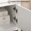 Keeve TV Cabinet Stand for TVs up to 55" with Shelves and Doors, White